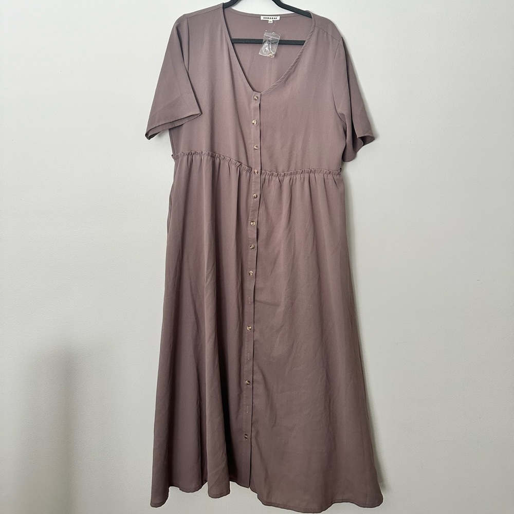 Jessakae Maxi Dress with Buttons